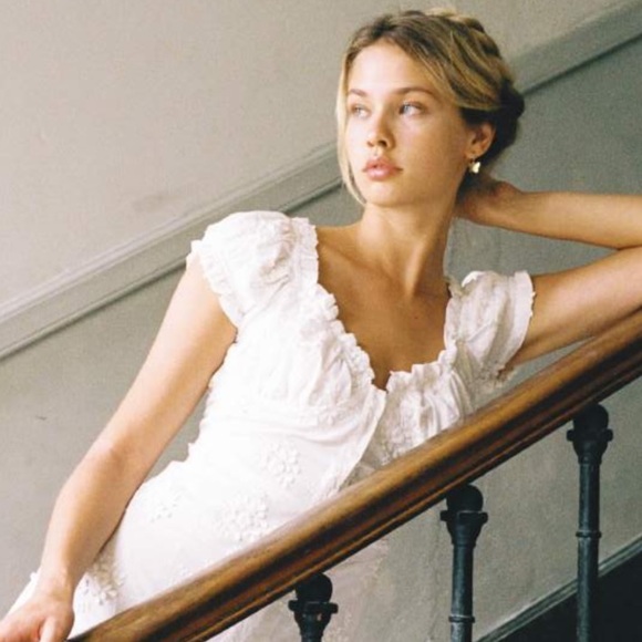 with jean white dress